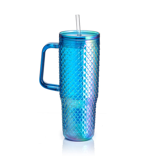 Dragon Tumbler Cup 30oz Iridescent Blue