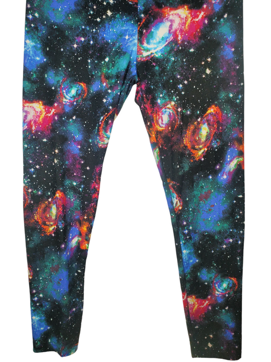 Galaxy Tights High Rise Ankle Length Pants Galaxy Print