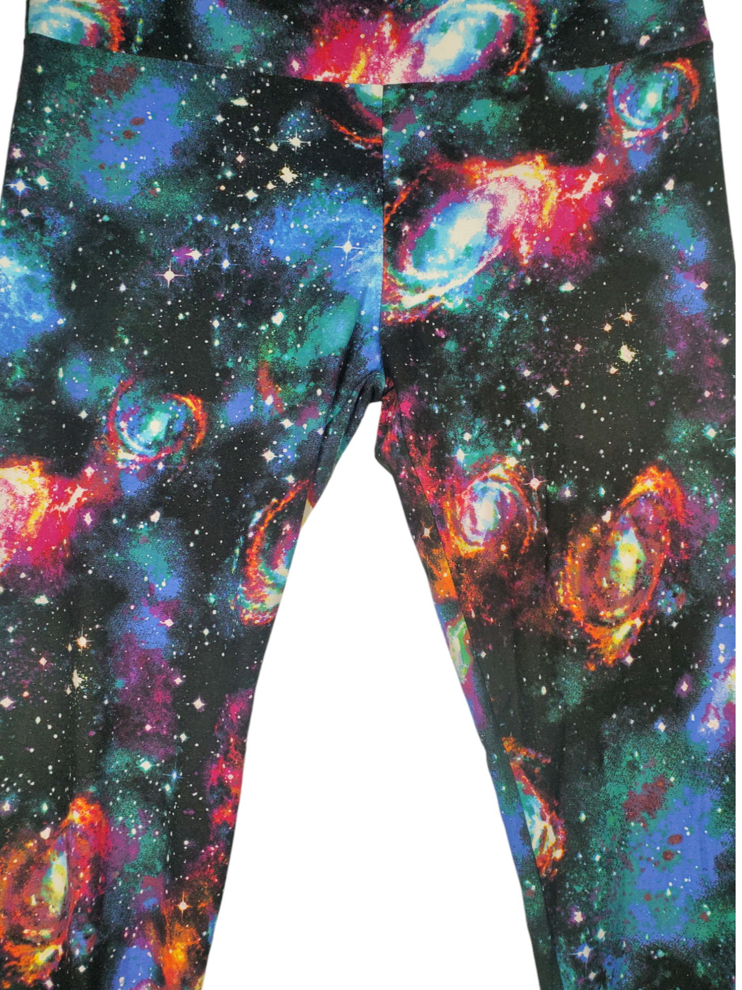 Galaxy Tights High Rise Ankle Length Pants Galaxy Print